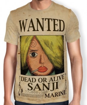 Camisa Full Print Wanted Sanji V1 - One Piece