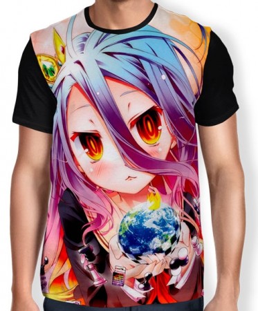Camisa FULL SHIRO - No game no Life