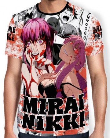 Camisa Full Print - Yuno Gasai / Mirai Nikki