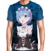 Camisa Color Print Blue - Rem - Re: zero