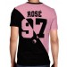 Camisa Full PRINT Blackpink - Autógrafos Preto/Rosa Especial - Personalizada - K-Pop