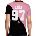 Camisa Full PRINT Blackpink - Autógrafos Preto/Rosa - Personalizada - K-Pop