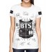 Camisa Full PRINT BTS - Classic Autographs - Branca - K-Pop