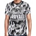 Camisa Full PRINT Camuflada Cinza Battle Royale  - Fortnite - Personalizada Modelo Nick Name e Número